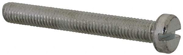 Value Collection - M5x0.80, 40mm Length Under Head Slotted Drive Machine Screw - Cheese Head, Grade 4.8 Steel, Zinc-Plated Finish, Without Washer - Apex Tool & Supply