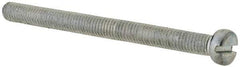 Value Collection - M5x0.80, 60mm Length Under Head Slotted Drive Machine Screw - Cheese Head, Grade 4.8 Steel, Zinc-Plated Finish, Without Washer - Apex Tool & Supply