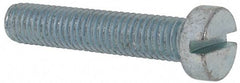 Value Collection - M8x1.25, 40mm Length Under Head Slotted Drive Machine Screw - Cheese Head, Grade 4.8 Steel, Zinc-Plated Finish, Without Washer - Apex Tool & Supply