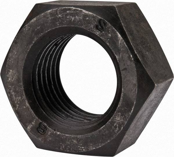 Value Collection - M33x3.50 Steel Right Hand Hex Nut - 50mm Across Flats, 26mm High, Uncoated - Apex Tool & Supply