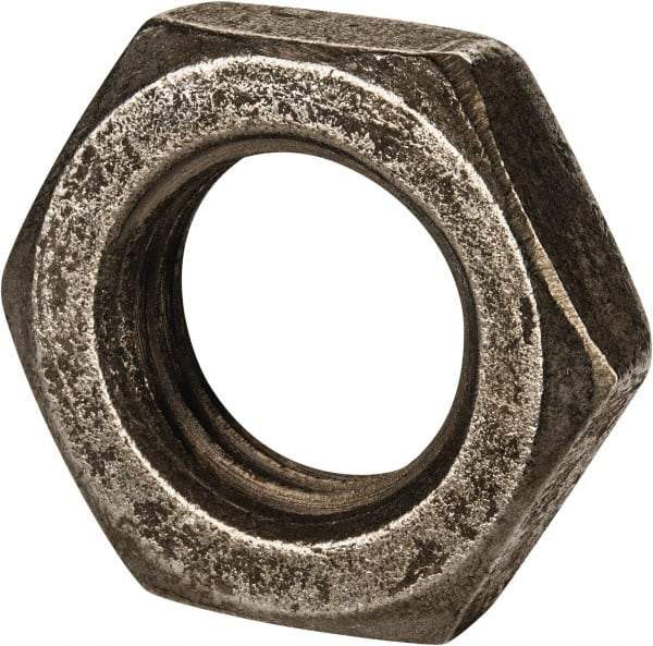 Value Collection - M30x3.50 Steel Right Hand Hex Jam Nut - 46mm Across Flats, 15mm High, Uncoated - Apex Tool & Supply