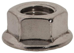 Value Collection - 3/8-24, 3/4" Flange Diam, Serrated Flange Nut - Grade 18-8 Stainless Steel, Uncoated Finish, 0.347" Flange Height - Apex Tool & Supply