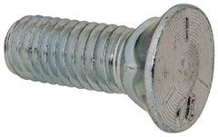 Value Collection - 7/16-14 UNC, 1-1/4" OAL, Steel Plow Bolt - Zinc-Plated Finish, Grade 5 - Apex Tool & Supply