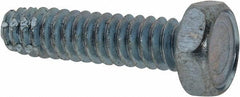 Value Collection - #10-24 UNC Thread, 3/4" Length Under Head, Hex Drive Steel Thread Cutting Screw - Hex Head, Grade 2, Point Type F, Zinc-Plated Finish - Apex Tool & Supply