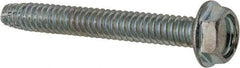 Value Collection - #10-24 UNC Thread, 1-1/2" Length Under Head, Hex Drive Steel Thread Cutting Screw - Hex Head, Grade 2, Point Type F, Zinc-Plated Finish - Apex Tool & Supply