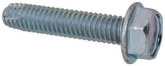 Value Collection - 5/16-18 UNC Thread, 1-1/2" Length Under Head, Hex Drive Steel Thread Cutting Screw - Hex Head, Grade 2, Point Type F, Zinc-Plated Finish - Apex Tool & Supply