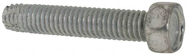 Value Collection - 3/8-16 UNC Thread, 2" Length Under Head, Hex Drive Steel Thread Cutting Screw - Hex Head, Grade 2, Point Type F, Zinc-Plated Finish - Apex Tool & Supply