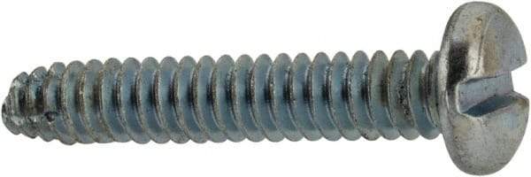 Value Collection - #4-40 UNC Thread, 5/8" Length Under Head, Slotted Drive Steel Thread Cutting Screw - Pan Head, Grade 2, Point Type F, Zinc-Plated Finish - Apex Tool & Supply