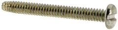 Value Collection - #4-40 UNC Thread, 1" Length Under Head, Slotted Drive Steel Thread Cutting Screw - Pan Head, Grade 2, Point Type F, Zinc-Plated Finish - Apex Tool & Supply