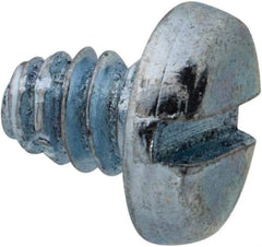 Value Collection - #6-32 UNC Thread, 3/16" Length Under Head, Slotted Drive Steel Thread Cutting Screw - Pan Head, Grade 2, Point Type F, Zinc-Plated Finish - Apex Tool & Supply