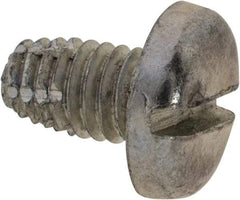 Value Collection - #10-32 UNF Thread, 5/16" Length Under Head, Slotted Drive Steel Thread Cutting Screw - Pan Head, Grade 2, Point Type F, Zinc-Plated Finish - Apex Tool & Supply