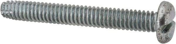 Value Collection - 1/4-20 UNC Thread, 2" Length Under Head, Slotted Drive Steel Thread Cutting Screw - Pan Head, Grade 2, Point Type F, Zinc-Plated Finish - Apex Tool & Supply