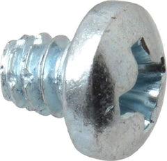 Value Collection - #6-32 UNC Thread, 3/16" Length Under Head, Phillips Drive Steel Thread Cutting Screw - Pan Head, Grade 2, Point Type F, Zinc-Plated Finish - Apex Tool & Supply