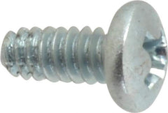 Value Collection - #6-32 UNC Thread, 5/16" Length Under Head, Phillips Drive Steel Thread Cutting Screw - Pan Head, Grade 2, Point Type F, Zinc-Plated Finish - Apex Tool & Supply