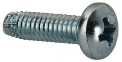 Value Collection - #8-32 UNC Thread, 5/8" Length Under Head, Phillips Drive Steel Thread Cutting Screw - Pan Head, Grade 2, Point Type F, Zinc-Plated Finish - Apex Tool & Supply