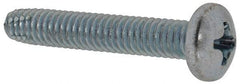 Value Collection - #8-32 UNC Thread, 1" Length Under Head, Phillips Drive Steel Thread Cutting Screw - Pan Head, Grade 2, Point Type F, Zinc-Plated Finish - Apex Tool & Supply