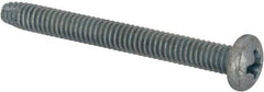 Value Collection - #8-32 UNC Thread, 1-1/2" Length Under Head, Phillips Drive Steel Thread Cutting Screw - Pan Head, Grade 2, Point Type F, Zinc-Plated Finish - Apex Tool & Supply