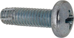 Value Collection - #10-32 UNF Thread, 5/8" Length Under Head, Phillips Drive Steel Thread Cutting Screw - Pan Head, Grade 2, Point Type F, Zinc-Plated Finish - Apex Tool & Supply