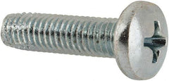 Value Collection - #10-32 UNF Thread, 3/4" Length Under Head, Phillips Drive Steel Thread Cutting Screw - Pan Head, Grade 2, Point Type F, Zinc-Plated Finish - Apex Tool & Supply