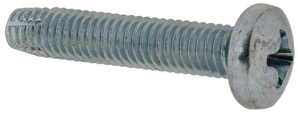 Value Collection - #10-32 UNF Thread, 1" Length Under Head, Phillips Drive Steel Thread Cutting Screw - Pan Head, Grade 2, Point Type F, Zinc-Plated Finish - Apex Tool & Supply