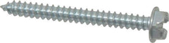 Value Collection - #10 Hex Washer Head Slotted Sheet Metal Screw - Steel, 1-3/4" Length Under Head, Grade 2 - Apex Tool & Supply