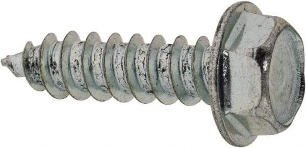 Value Collection - #8 Hex Washer Head Sheet Metal Screw - Steel, 5/8" Length Under Head, Grade 2 - Apex Tool & Supply