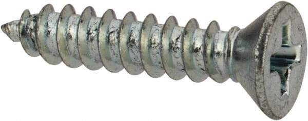Value Collection - #7 Flat Head Phillips Sheet Metal Screw - Steel, 3/4" OAL, Grade 2 - Apex Tool & Supply
