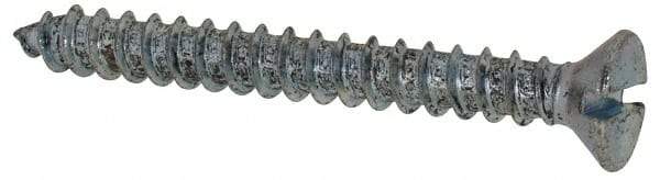 Value Collection - #8 Flat Head Slotted Sheet Metal Screw - Steel, 1-1/2" OAL, Grade 2 - Apex Tool & Supply