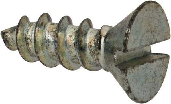 Value Collection - #10 Flat Head Slotted Sheet Metal Screw - Steel, 1/2" OAL, Grade 2 - Apex Tool & Supply