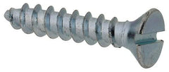 Value Collection - #10 Flat Head Slotted Sheet Metal Screw - Steel, 1" OAL, Grade 2 - Apex Tool & Supply