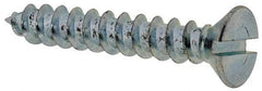 Value Collection - #10 Flat Head Slotted Sheet Metal Screw - Steel, 1-1/4" OAL, Grade 2 - Apex Tool & Supply