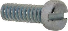 Value Collection - #4-40 UNC, 5/16" Length Under Head Slotted Drive Machine Screw - Fillister Head, Grade 2 Steel, Zinc-Plated Finish, Without Washer - Apex Tool & Supply