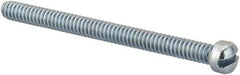Value Collection - #6-32 UNC, 1-3/4" Length Under Head Slotted Drive Machine Screw - Fillister Head, Grade 2 Steel, Zinc-Plated Finish, Without Washer - Apex Tool & Supply