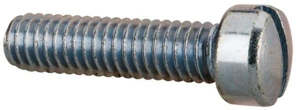 Value Collection - 5/16-18 UNC, 1-1/4" Length Under Head Slotted Drive Machine Screw - Fillister Head, Grade 2 Steel, Zinc-Plated Finish, Without Washer - Apex Tool & Supply