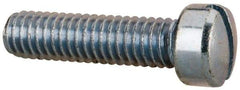 Value Collection - 5/16-18 UNC, 1-1/4" Length Under Head Slotted Drive Machine Screw - Fillister Head, Grade 2 Steel, Zinc-Plated Finish, Without Washer - Apex Tool & Supply