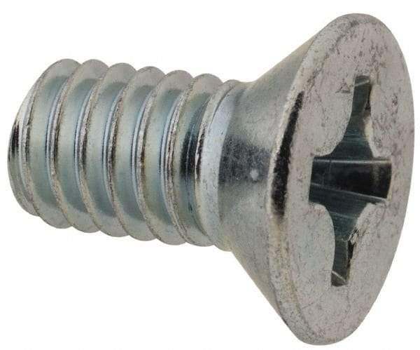Value Collection - 5/16-18 UNC, 5/8" OAL Phillips Drive Machine Screw - Flat Head, Grade 2 Steel, Zinc-Plated Finish, Without Washer - Apex Tool & Supply