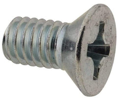 Value Collection - 5/16-18 UNC, 5/8" OAL Phillips Drive Machine Screw - Flat Head, Grade 2 Steel, Zinc-Plated Finish, Without Washer - Apex Tool & Supply