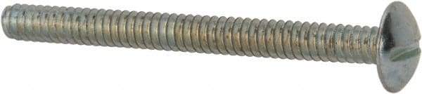 Value Collection - #6-32 UNC, 1-1/2" Length Under Head Slotted Drive Machine Screw - Truss Head, Grade 2 Steel, Zinc-Plated Finish, Without Washer - Apex Tool & Supply
