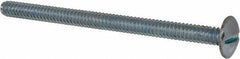 Value Collection - #6-32 UNC, 2" Length Under Head Slotted Drive Machine Screw - Truss Head, Grade 2 Steel, Zinc-Plated Finish, Without Washer - Apex Tool & Supply