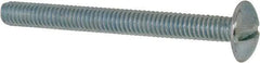 Value Collection - #8-32 UNC, 1-3/4" Length Under Head Slotted Drive Machine Screw - Truss Head, Grade 2 Steel, Zinc-Plated Finish, Without Washer - Apex Tool & Supply