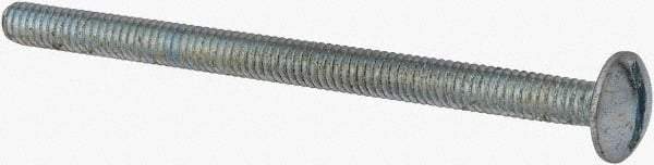 Value Collection - #8-32 UNC, 2-1/2" Length Under Head Slotted Drive Machine Screw - Truss Head, Grade 2 Steel, Zinc-Plated Finish, Without Washer - Apex Tool & Supply