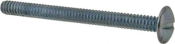 Value Collection - #10-24 UNC, 2-1/4" Length Under Head Slotted Drive Machine Screw - Truss Head, Grade 2 Steel, Zinc-Plated Finish, Without Washer - Apex Tool & Supply