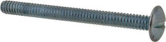 Value Collection - #10-24 UNC, 2-1/4" Length Under Head Slotted Drive Machine Screw - Truss Head, Grade 2 Steel, Zinc-Plated Finish, Without Washer - Apex Tool & Supply