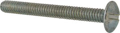 Value Collection - 1/4-20 UNC, 2-1/4" Length Under Head Slotted Drive Machine Screw - Truss Head, Grade 2 Steel, Zinc-Plated Finish, Without Washer - Apex Tool & Supply