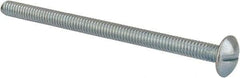 Value Collection - 1/4-20 UNC, 4" Length Under Head Slotted Drive Machine Screw - Truss Head, Grade 2 Steel, Zinc-Plated Finish, Without Washer - Apex Tool & Supply