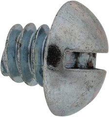 Value Collection - #10-24 UNC, 3/16" Length Under Head Slotted Drive Machine Screw - Round Head, Grade 2 Steel, Zinc-Plated Finish, Without Washer - Apex Tool & Supply