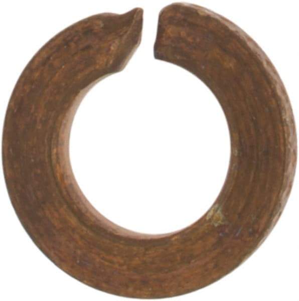 Value Collection - #2, 0.088" ID, 0.02" Thick Split Lock Washer - Silicon Bronze, Uncoated, 0.088" Min ID, 0.094" Max ID, 0.293" Max OD - Apex Tool & Supply