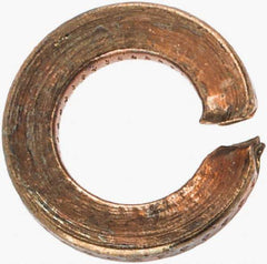 Value Collection - #5, 0.127" ID, 0.031" Thick Split Lock Washer - Silicon Bronze, Uncoated, 0.127" Min ID, 0.133" Max ID, 0.236" Max OD - Apex Tool & Supply