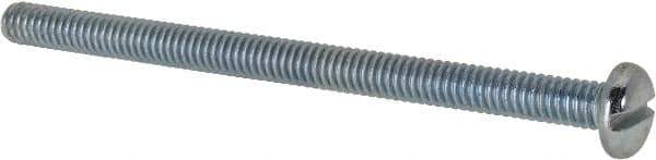 Value Collection - #8-32 UNC, 2-1/2" Length Under Head Slotted Drive Machine Screw - Pan Head, Grade 2 Steel, Zinc-Plated Finish, Without Washer - Apex Tool & Supply