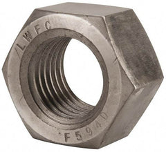 Value Collection - 1-3/4 - 5 UNC Stainless Steel Right Hand Hex Nut - 2-5/8" Across Flats, 1-1/2" High, Uncoated - Apex Tool & Supply